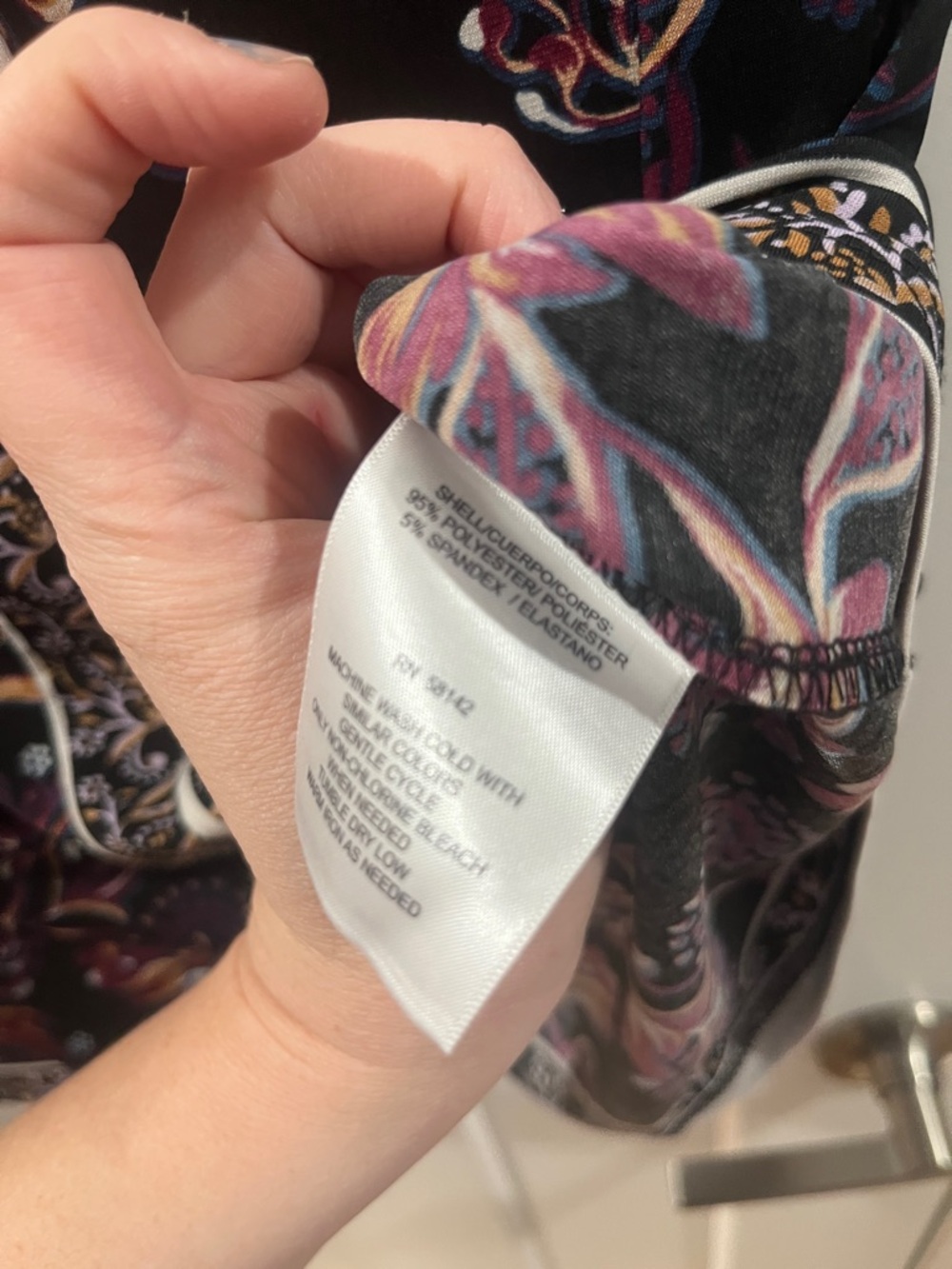 Maggy London Size 4 Dress Paisley long sleeve EUC - Picture 10 of 16